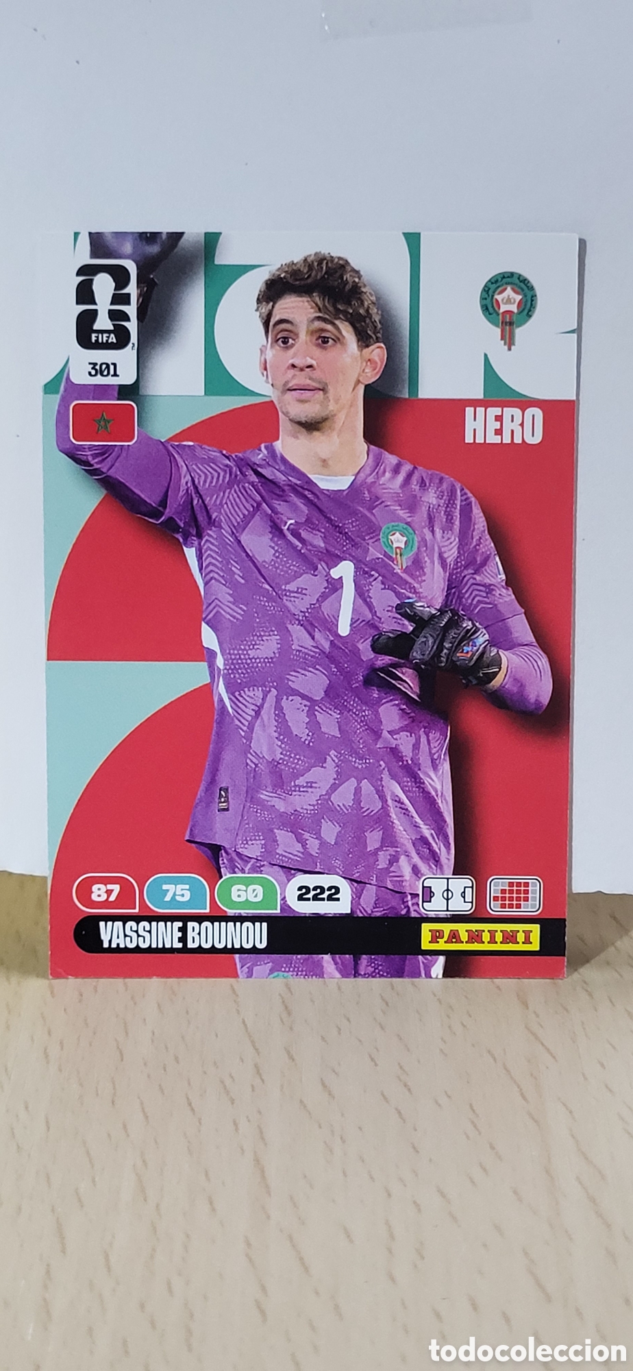 Fu&szlig;ball-Sticker: YASSINE BOUNOU MARRUECOS N&ordm; 301 ADRENALYN XL MUNDIAL 2026 26 FIFA WORLD CUP PANINI