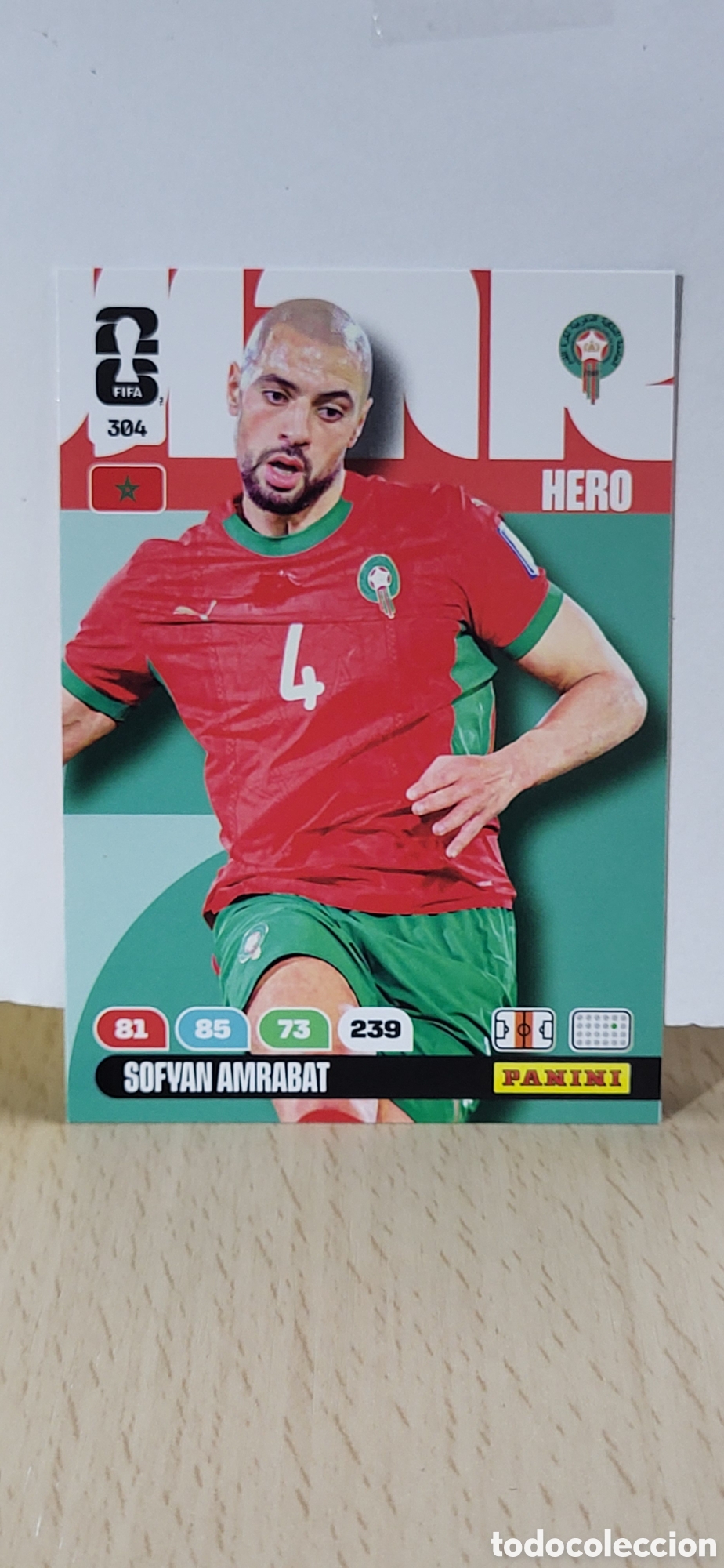 Fu&szlig;ball-Sticker: SOFYAN AMRABAT MARRUECOS N&ordm; 304 ADRENALYN XL MUNDIAL 2026 26 FIFA WORLD CUP PANINI