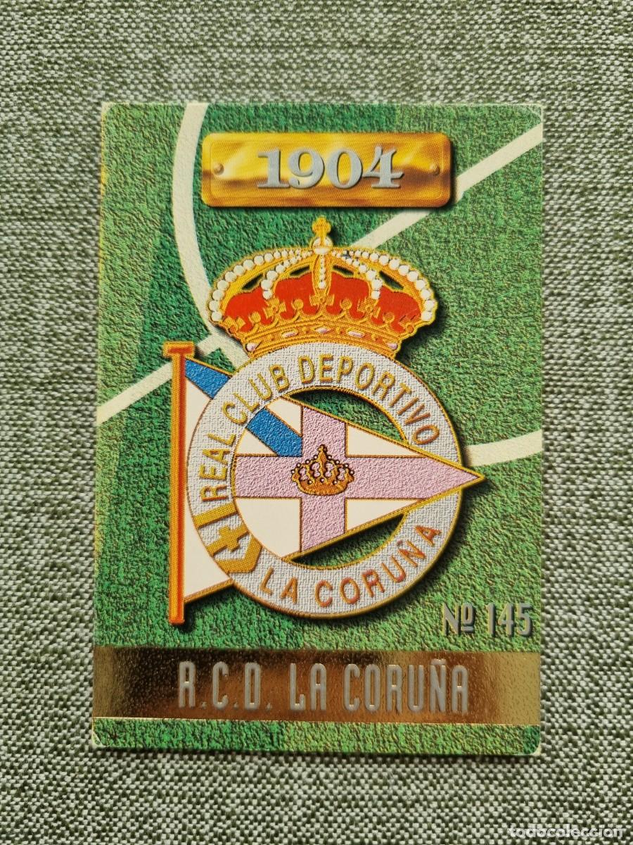 Cromos de f&uacute;tbol: 145 ESCUDO (RCD La Coru&ntilde;a). Las Fichas de la Liga 1996 1997 96 97 (Mundicromo)