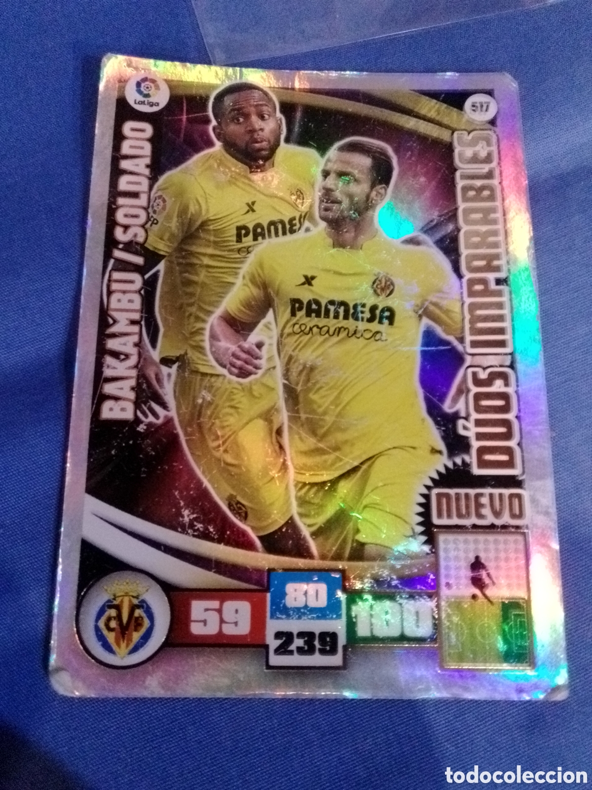Cromos de f&uacute;tbol: cromo adrenalyn xl 2015-16 bakambu/soldado