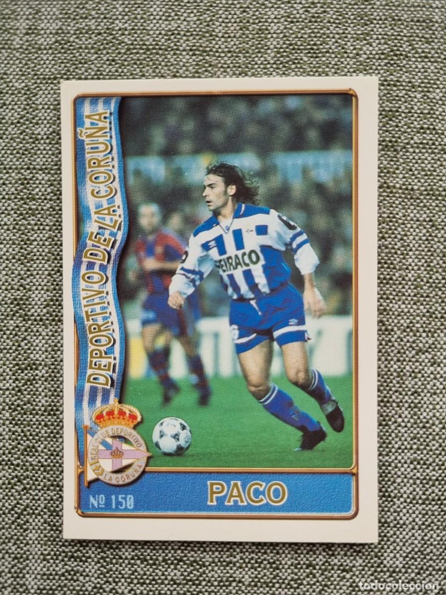 Cromos de f&uacute;tbol: 150 PACO (RCD La Coru&ntilde;a). Las Fichas de la Liga 1996 1997 96 97 (Mundicromo)