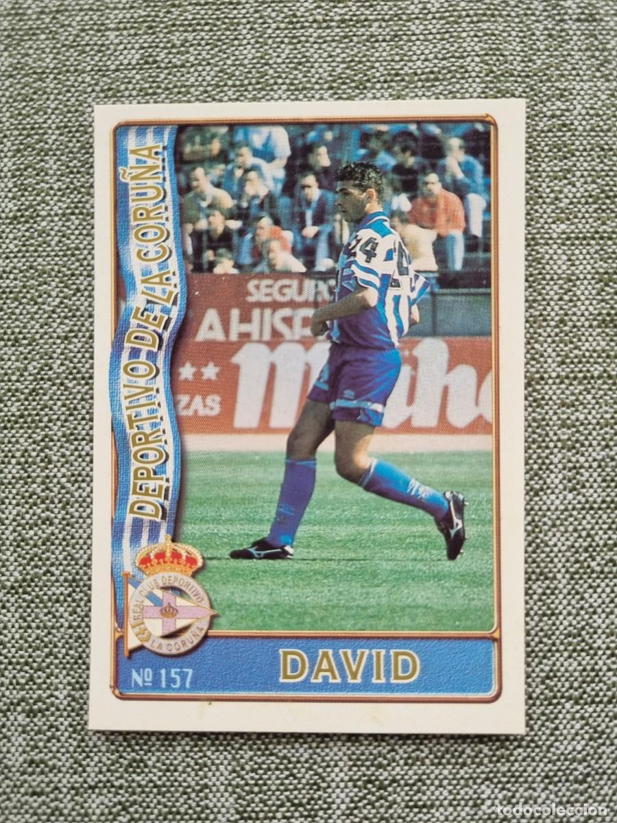 Cromos de f&uacute;tbol: 157 DAVID (RCD La Coru&ntilde;a). Las Fichas de la Liga 1996 1997 96 97 (Mundicromo)