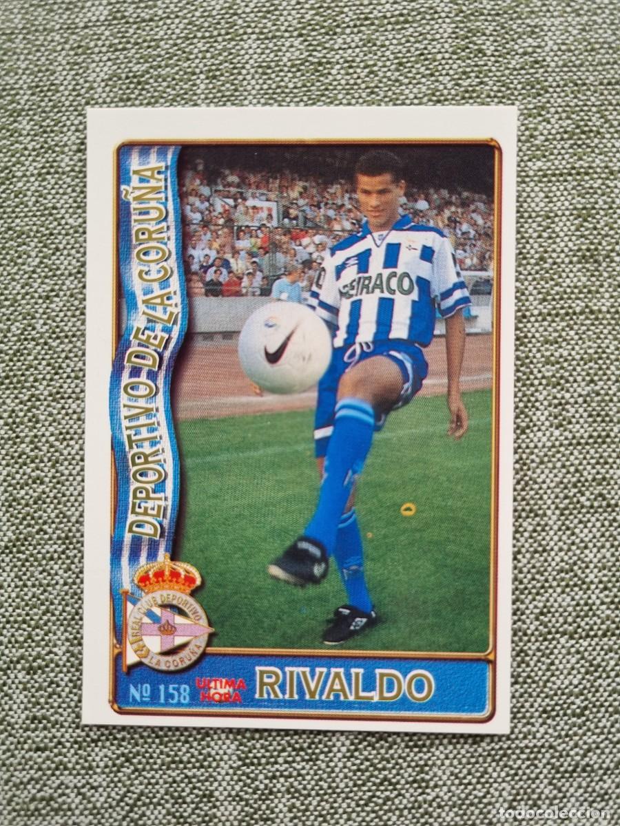 Cromos de f&uacute;tbol: 158 RIVALDO (RCD La Coru&ntilde;a) &Uacute;LTIMA HORA. Las Fichas de la Liga 1996 1997 96 97 (Mundicromo)