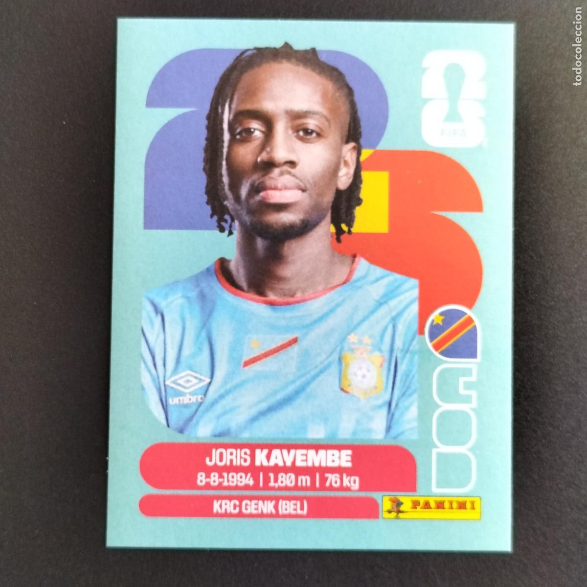 Cromos de f&uacute;tbol: COD 7 JORIS KAYEMBE CONGO CROMOS STICKER MUNDIAL 26 2026 FIFA WORLD CUP PANINI