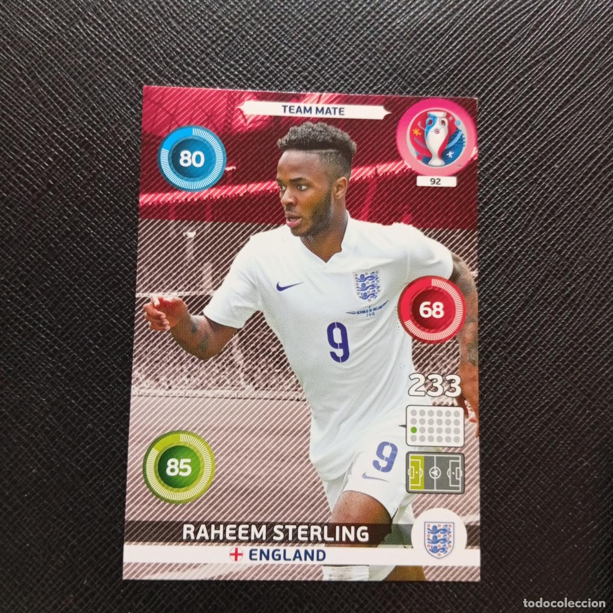 Cromos de f&uacute;tbol: 92 STERLING INGLATERRA PANINI ADRENALYN FRANCIA EURO 2016 FUTBOL EUROCOPA 16 - A58 PG433