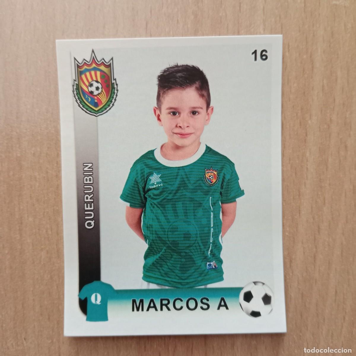 Cromos de f&uacute;tbol: MARCOS A. - JUGADOR - QUERUB&Iacute;N - TAVERNES BLANQUES CLUB F&Uacute;TBOL - STICKER CROMO N&ordm; 16 - A&Ntilde;O 2018.