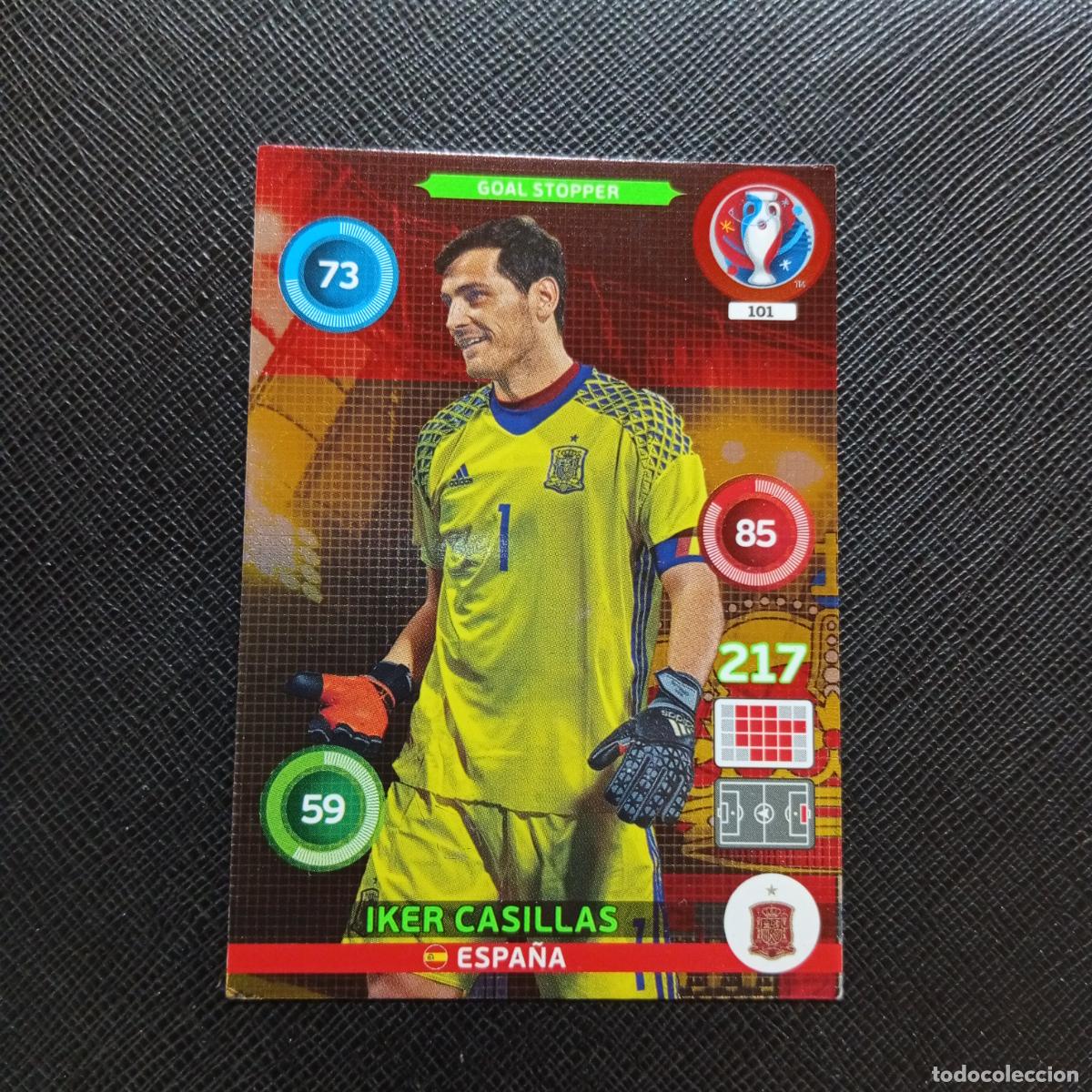 Cromos de f&uacute;tbol: 101 IKER CASILLAS ESPA&Ntilde;A PANINI ADRENALYN FRANCIA EURO 2016 FUTBOL EUROCOPA 16 - A58 PG460