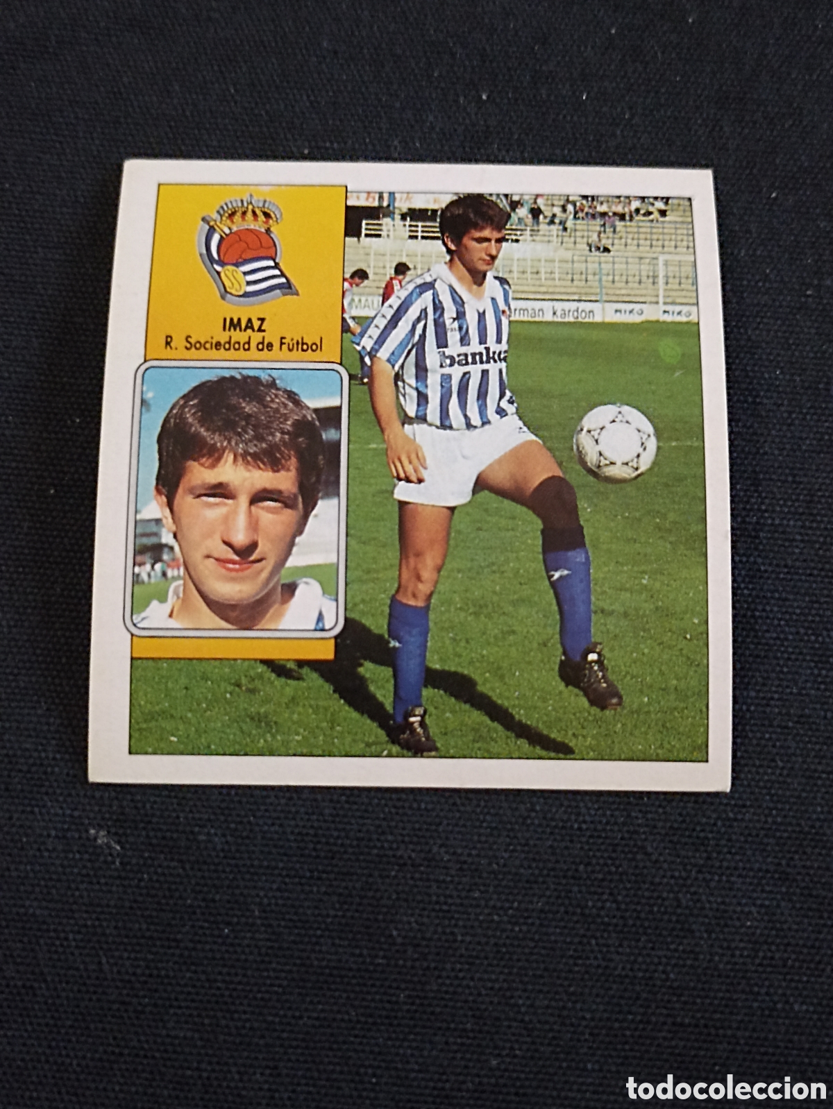 Cromos de f&uacute;tbol: Imaz ( Real Sociedad de F&uacute;tbol ). Liga este 92-93. Nunca pegado