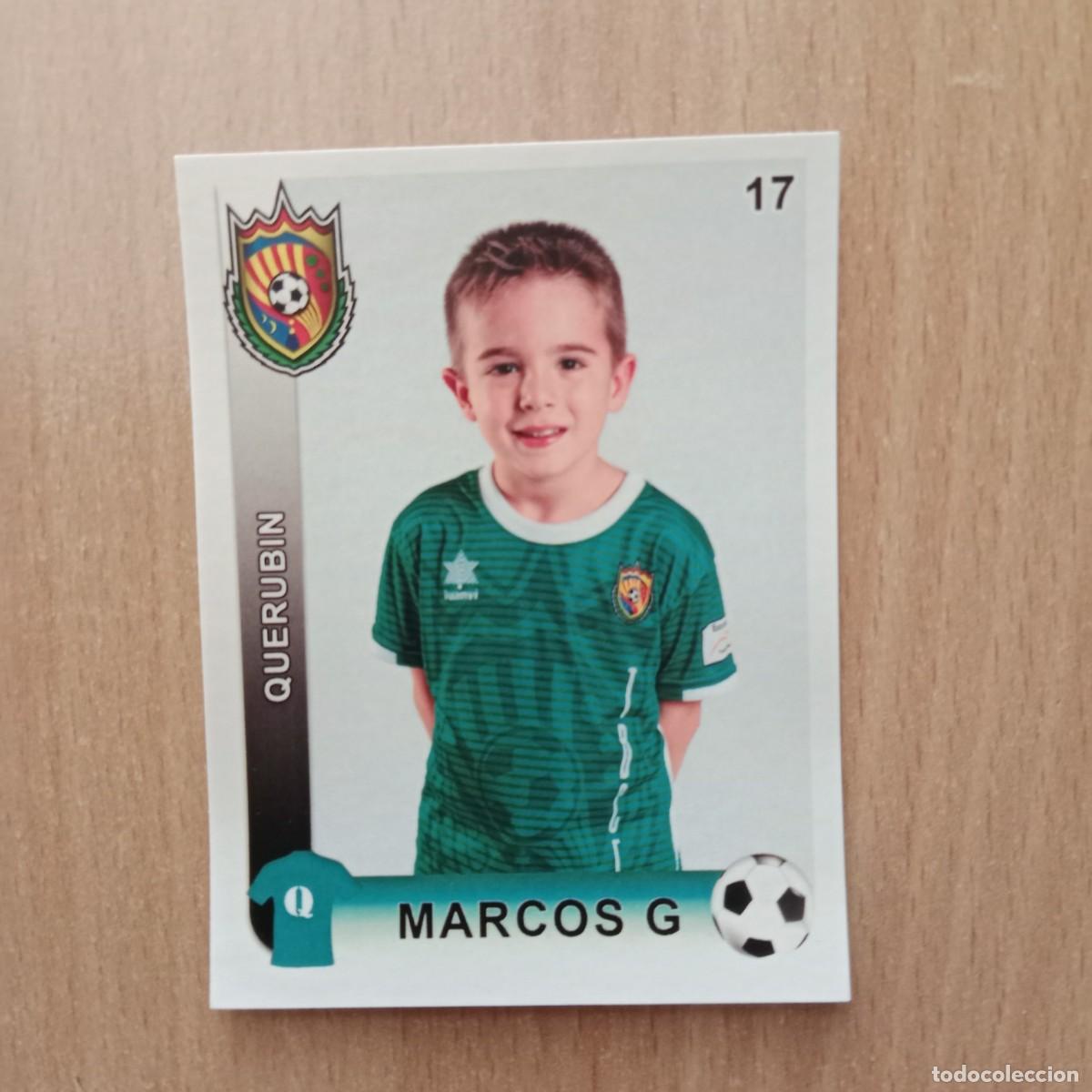 Cromos de f&uacute;tbol: MARCOS G. - JUGADOR - QUERUB&Iacute;N - TAVERNES BLANQUES CLUB F&Uacute;TBOL - STICKER CROMO N&ordm; 17 - A&Ntilde;O 2018.
