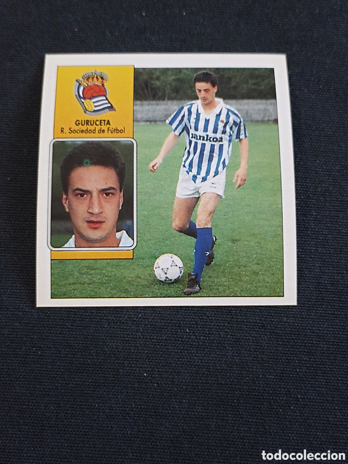 Cromos de Futebol: Guruceta ( Real Sociedad de F&uacute;tbol ). Liga este 92-93. Nunca pegado