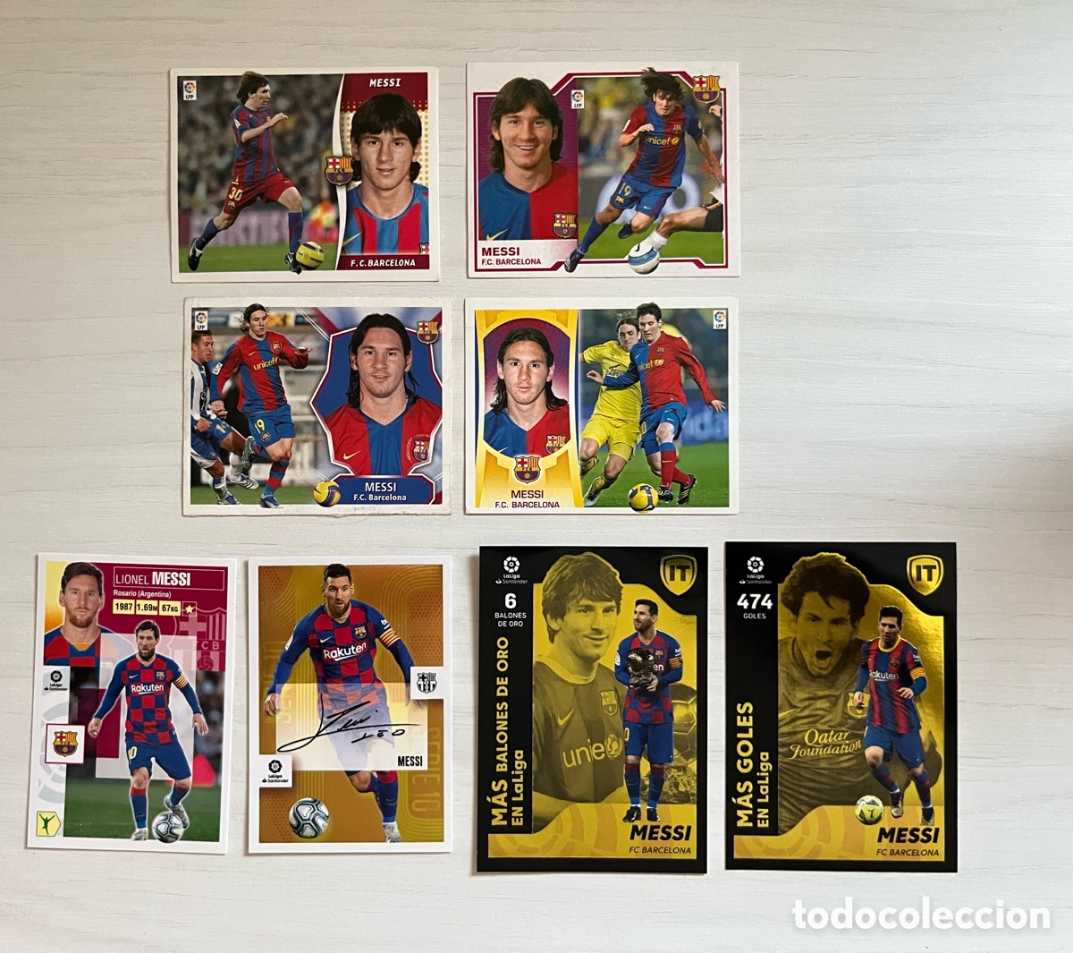 Cromos de f&uacute;tbol: Lote Leo Messi FC Barcelona Liga Este 2006 2007 2008 2009 2020