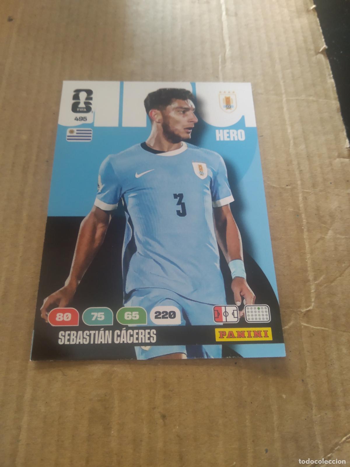 Cromos de f&uacute;tbol: 495 SEBASTIAN CACERES URUGUAY CROMO FUTBOL PANINI ADRENALYN MUNDIAL 2026 WORLD CUP