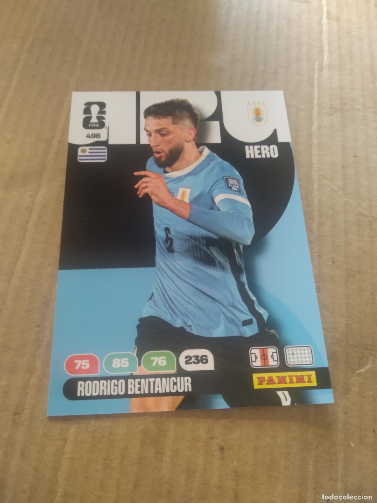 Cromos de f&uacute;tbol: 498 RODRIGO BENTANCUR URUGUAY CROMO FUTBOL PANINI ADRENALYN MUNDIAL 2026 WORLD CUP