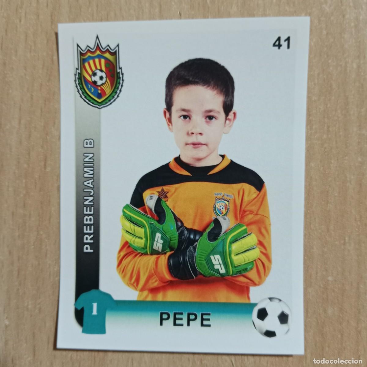 Cromos de f&uacute;tbol: PEPE - PORTERO - PREBENJAM&Iacute;N B - TAVERNES BLANQUES CLUB F&Uacute;TBOL -STICKER CROMO N&ordm; 41 - A&Ntilde;O 2018.