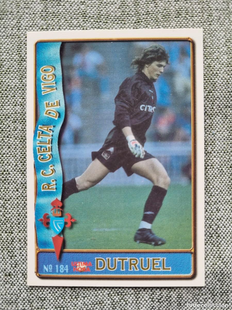 Cromos de f&uacute;tbol: 184 DUTRUEL (RC Celta de Vigo) &Uacute;LTIMA HORA. Las Fichas de la Liga 1996 1997 96 97 (Mundicromo)