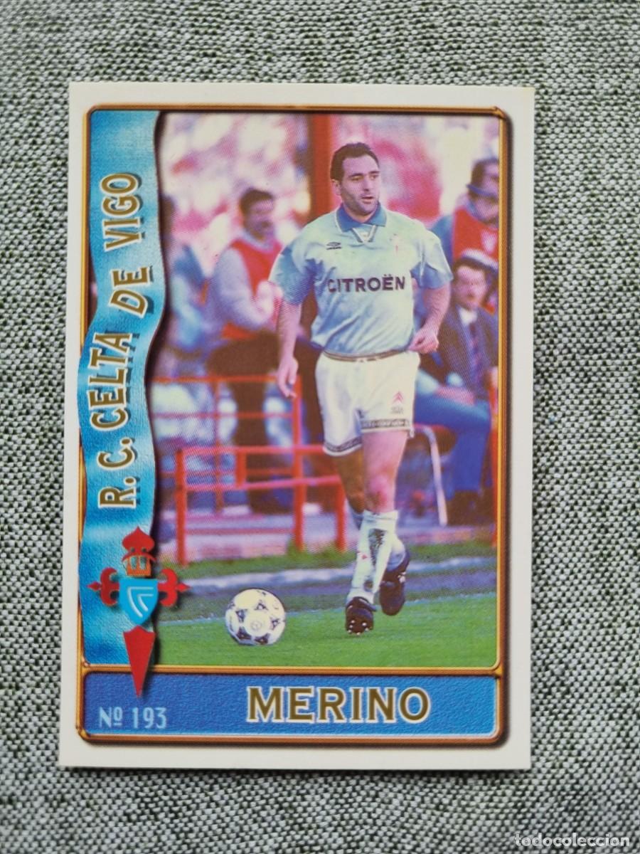 Cromos de f&uacute;tbol: 193 MERINO (RC Celta de Vigo). Las Fichas de la Liga 1996 1997 96 97 (Mundicromo)