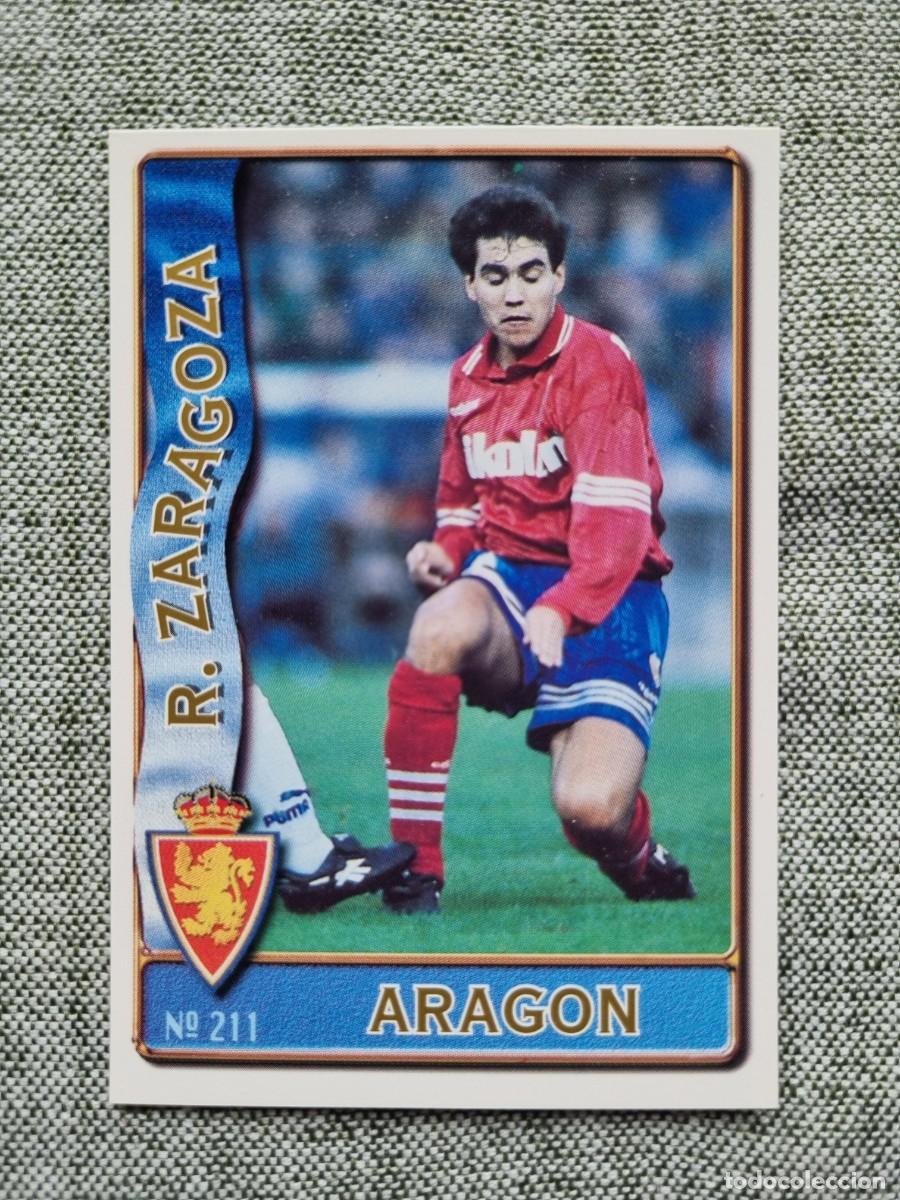 Figurine di Calcio: 211 ARAG&Oacute;N (Real Zaragoza) &Uacute;LTIMA HORA. Las Fichas de la Liga 1996 1997 96 97 (Mundicromo)