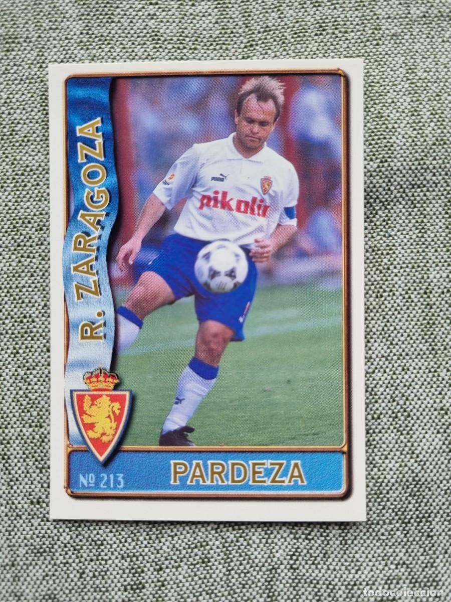 Figurine di Calcio: 213 PARDEZA (Real Zaragoza). Las Fichas de la Liga 1996 1997 96 97 (Mundicromo)