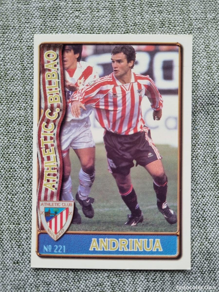 Cromos de f&uacute;tbol: 221 ANDRINUA (Athletic Club de Bilbao). Las Fichas de la Liga 1996 1997 96 97 (Mundicromo)