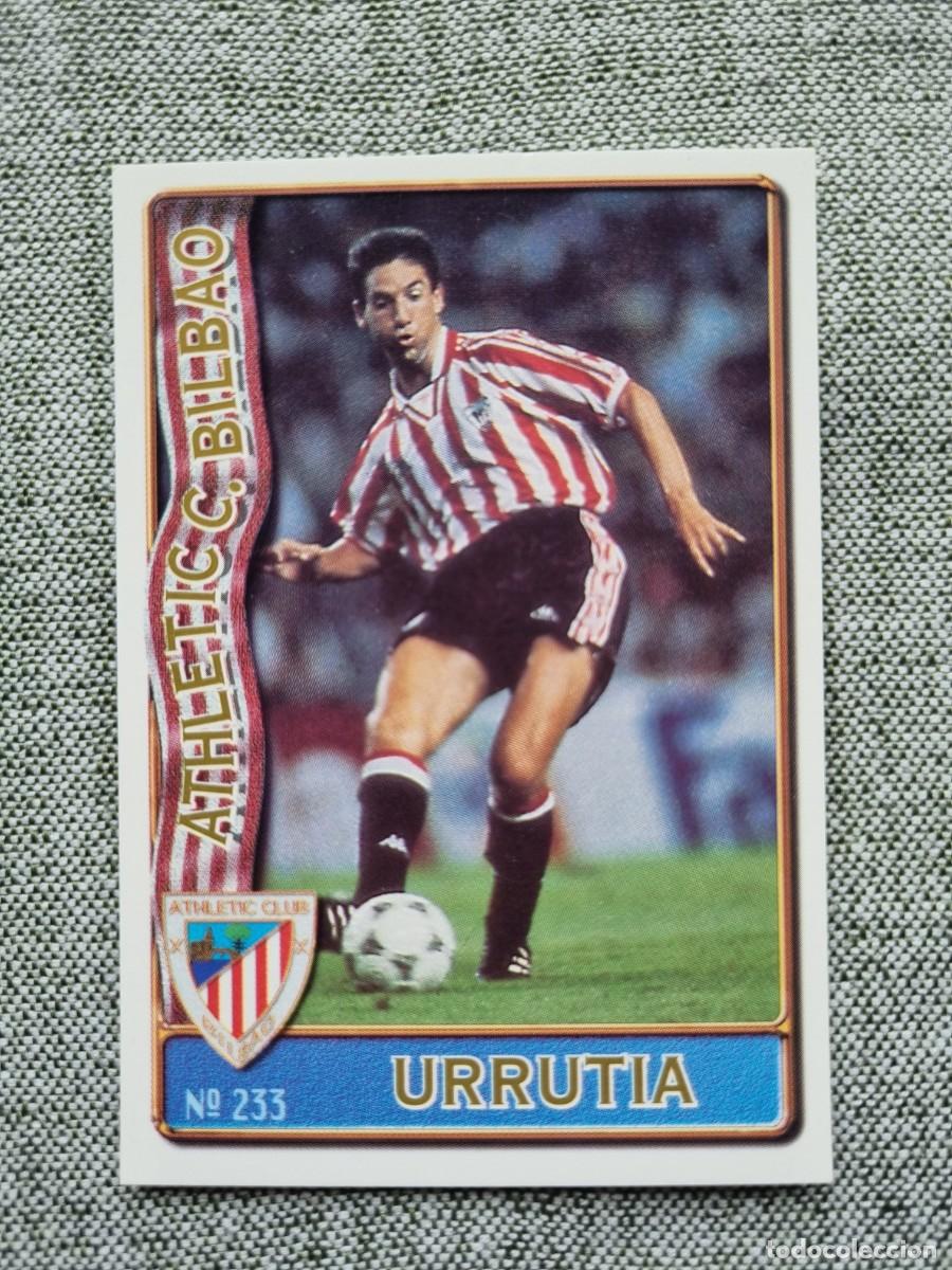 Cromos de f&uacute;tbol: 233 URRUTIA (Athletic Club de Bilbao). Las Fichas de la Liga 1996 1997 96 97 (Mundicromo)