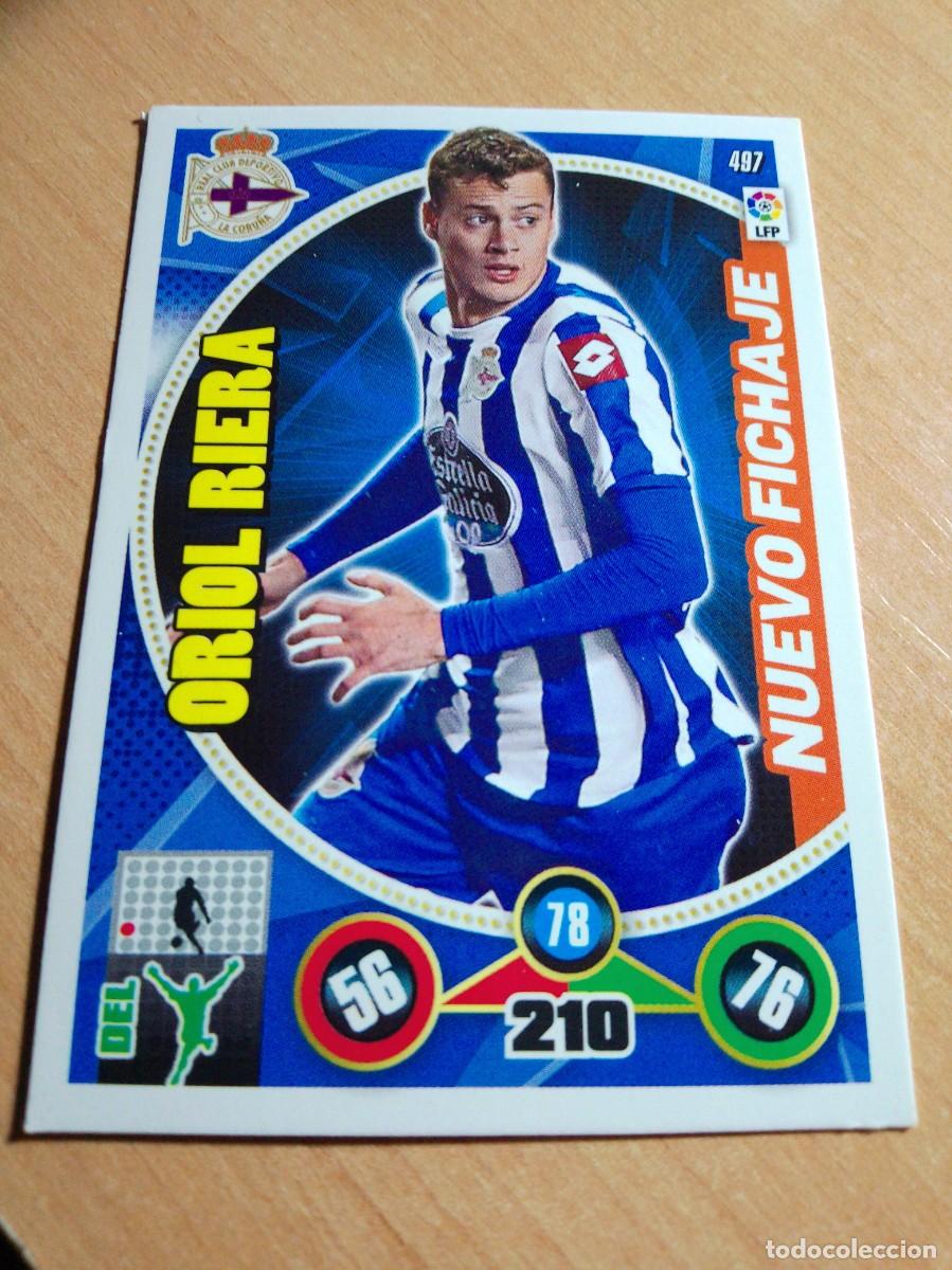 Cromos de f&uacute;tbol: 497 ORIOL RIERA NUEVO FICHAJE DEPORTIVO DE LA CORU&Ntilde;A 14 15 ADRENALYN XL 2014 2015