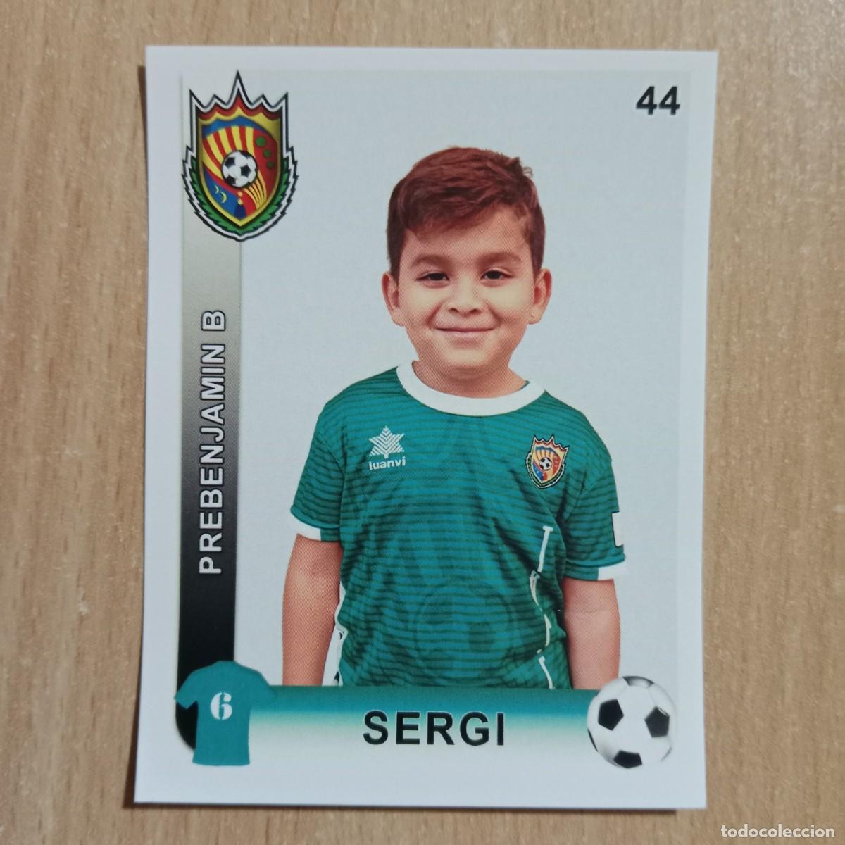 Cromos de f&uacute;tbol: SERGI - JUGADOR - PREBENJAM&Iacute;N B - TAVERNES BLANQUES CLUB F&Uacute;TBOL -STICKER CROMO N&ordm; 44 - A&Ntilde;O 2018.