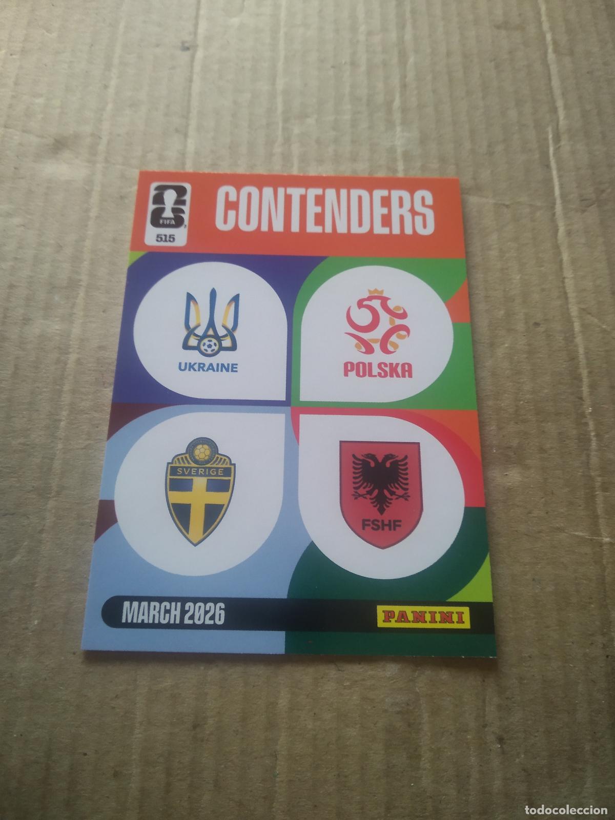 Cromos de f&uacute;tbol: 515 UCRANIA POLONIA SUECIA ALBANIA ESCUDO CROMO FUTBOL PANINI ADRENALYN MUNDIAL 2026 WORLD CUP