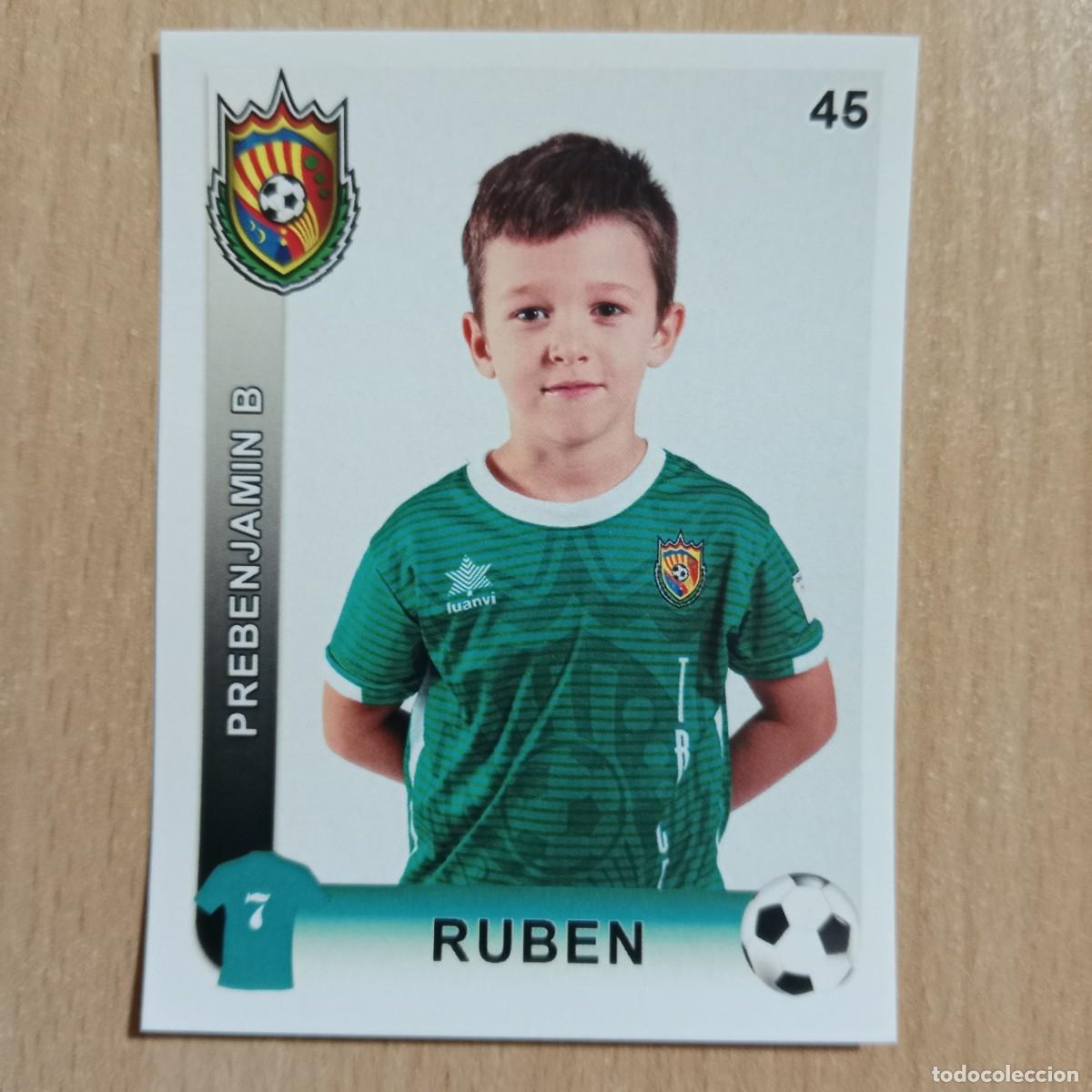 Cromos de f&uacute;tbol: RUB&Eacute;N - JUGADOR - PREBENJAM&Iacute;N B - TAVERNES BLANQUES CLUB F&Uacute;TBOL -STICKER CROMO N&ordm; 45 - A&Ntilde;O 2018.