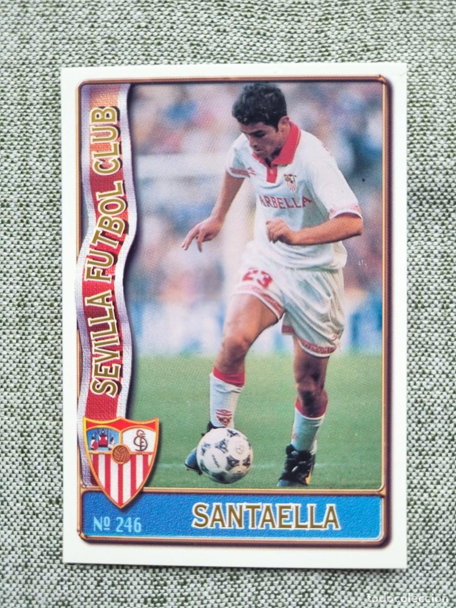 Football Stickers: 246 SANTAELLA (Sevilla FC). Las Fichas de la Liga 1996 1997 96 97 (Mundicromo)