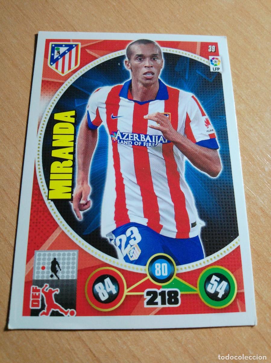 Football Stickers: 39 MIRANDA DEL ATLETICO DE MADRID 14 15 ADRENALYN XL 2014 2015