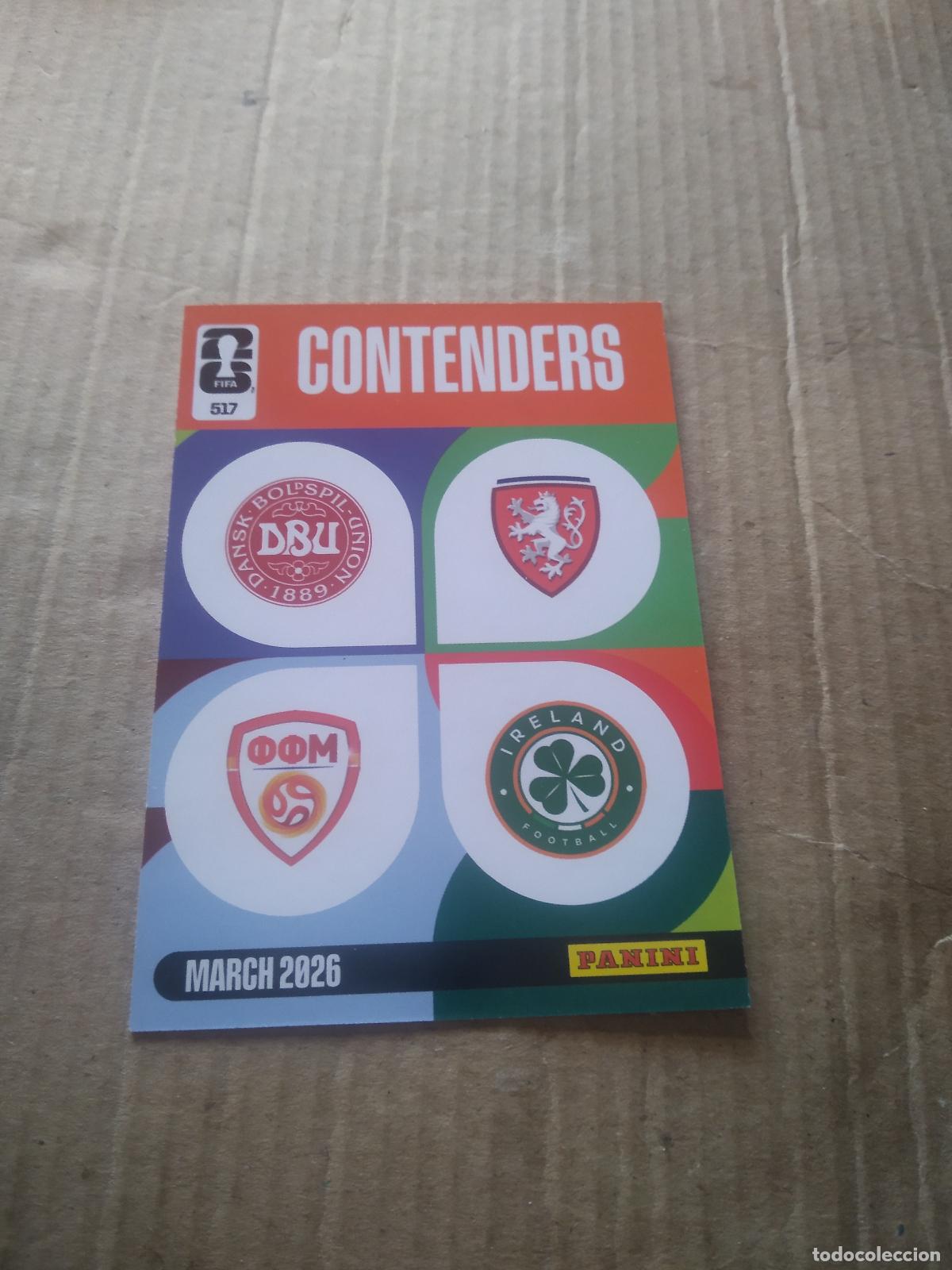 Football Stickers: 517 DINAMARCA IRLANDA MACEDONIA REPUBLICA CHECA CROMO FUTBOL PANINI ADRENALYN MUNDIAL 2026 WORLD CUP