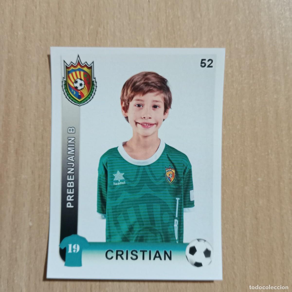 Cromos de f&uacute;tbol: CRISTIAN - JUGADOR - PREBENJAM&Iacute;N B - TAVERNES BLANQUES CLUB F&Uacute;TBOL -STICKER CROMO N&ordm; 52 - A&Ntilde;O 2018.
