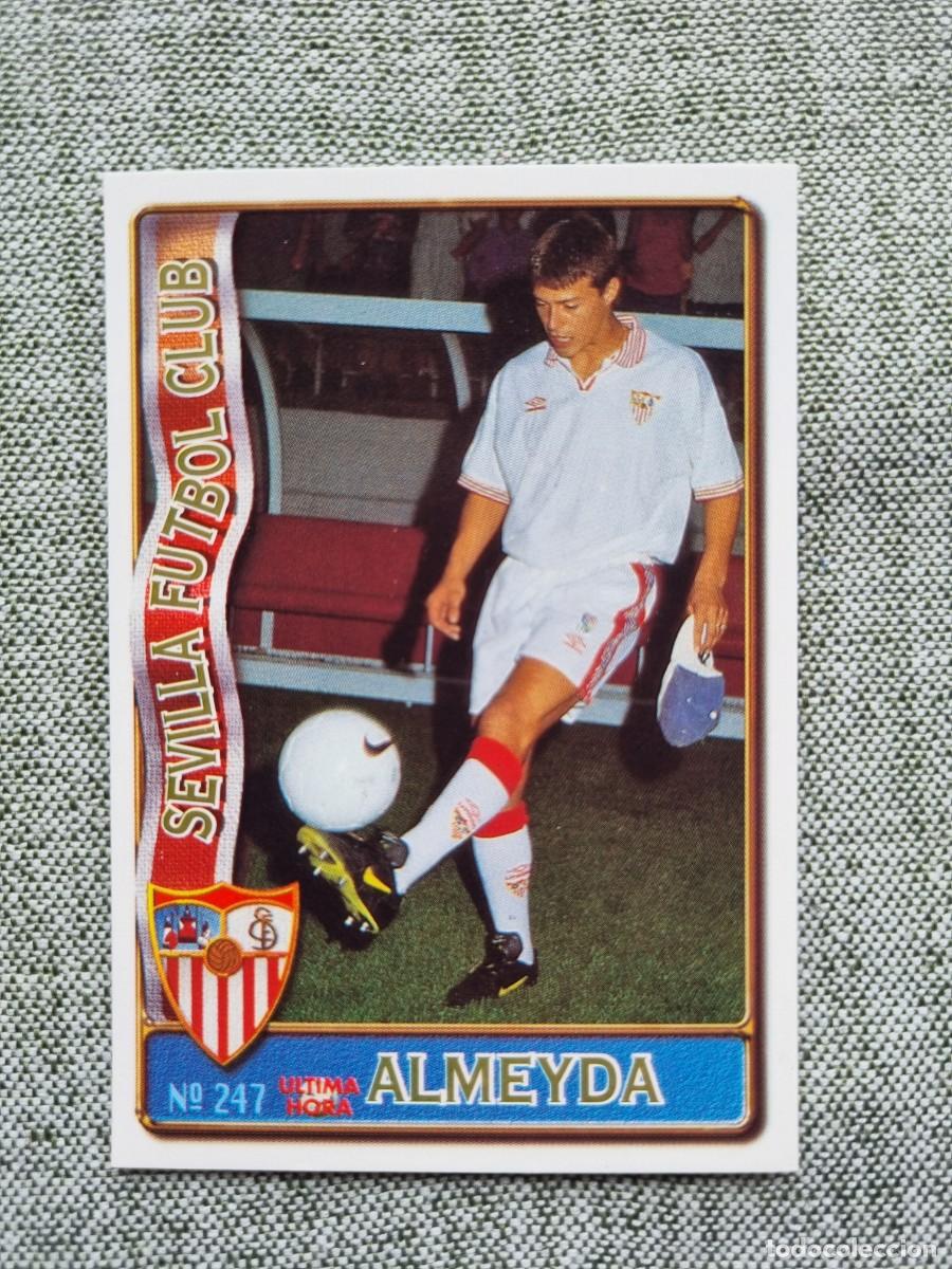 Football Stickers: 247 ALMEYDA (Sevilla FC) &Uacute;LTIMA HORA. Las Fichas de la Liga 1996 1997 96 97 (Mundicromo)