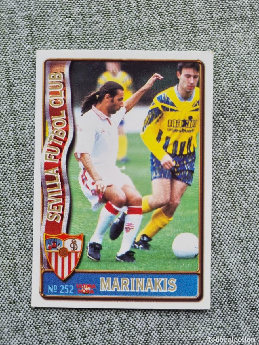 Cromos de f&uacute;tbol: 252 MARINAKIS (Sevilla FC) &Uacute;LTIMA HORA. Las Fichas de la Liga 1996 1997 96 97 (Mundicromo)