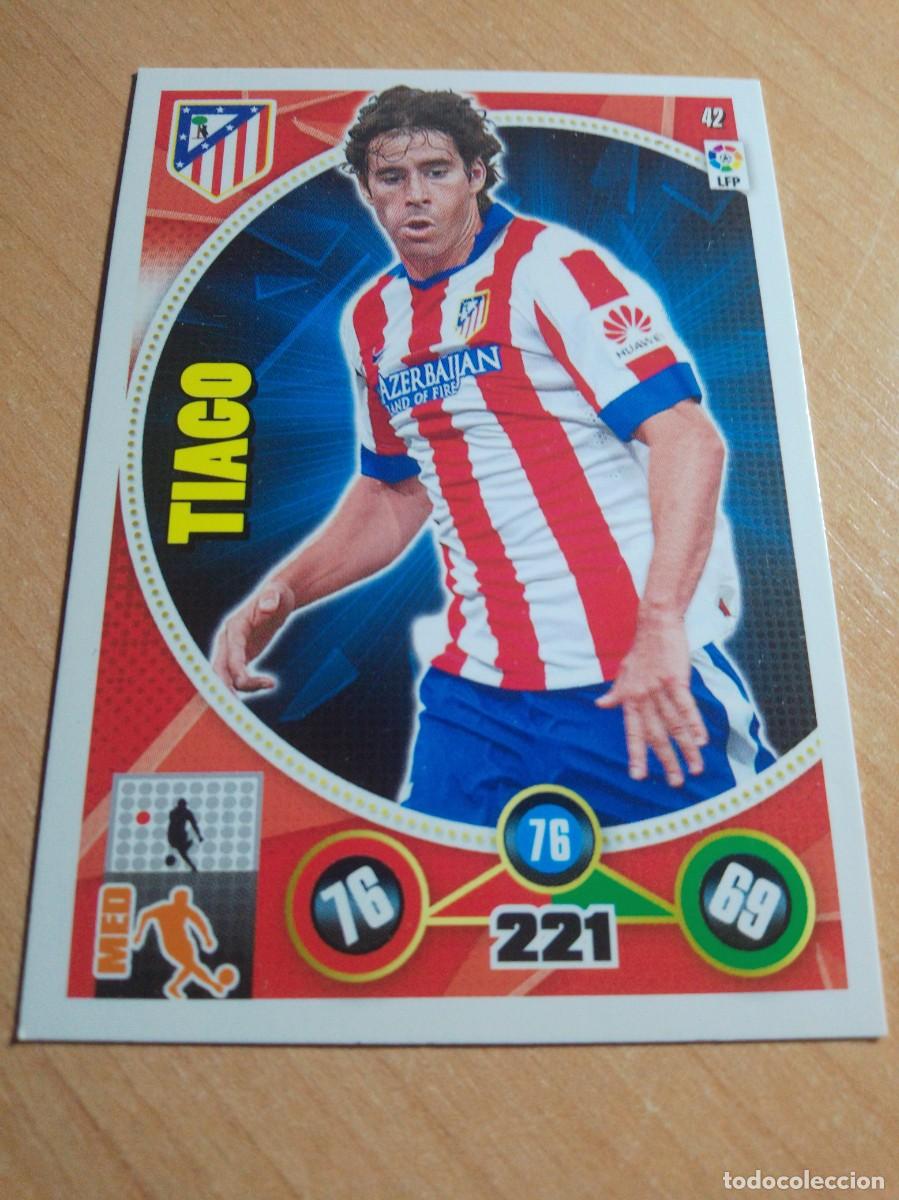 Cromos de f&uacute;tbol: 42 TIAGO DEL ATLETICO DE MADRID 14 15 ADRENALYN XL 2014 2015