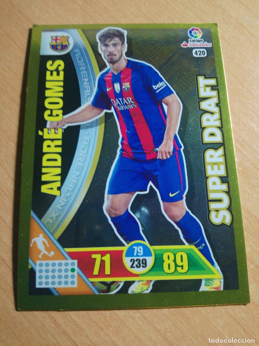 Cromos de f&uacute;tbol: 420 ANDR&Eacute; GOMES SUPER DRAFT FC BARCELONA 16 17 ADRENALYN XL 2016 2017 PANINI