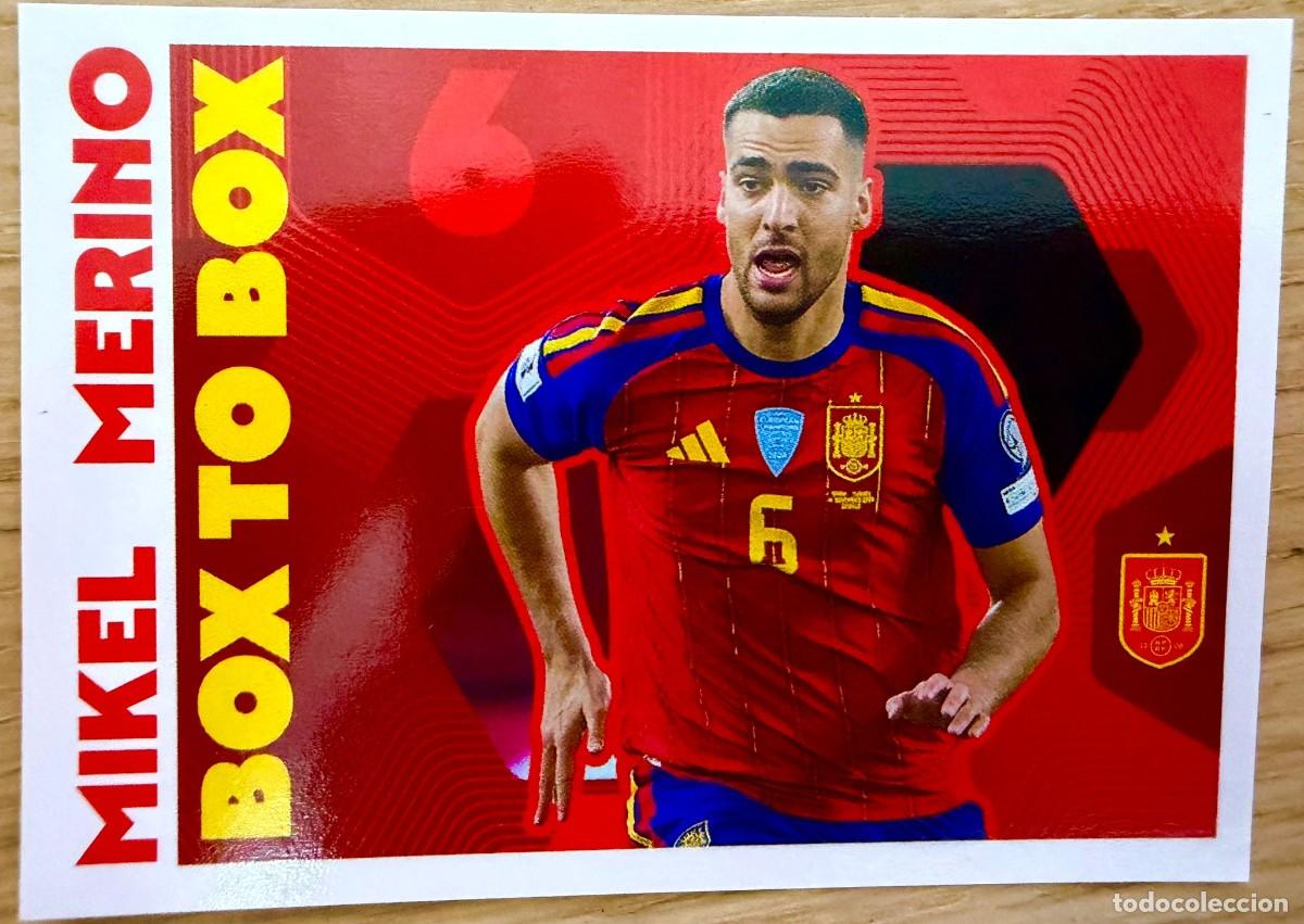 Cromos de f&uacute;tbol: 70 MIKEL MERINO BOX TO BOX SELECCION ESPA&Ntilde;OLA CARREFOUR ESPA&Ntilde;A 2026 26 STICKER SIN PEGAR PANINI