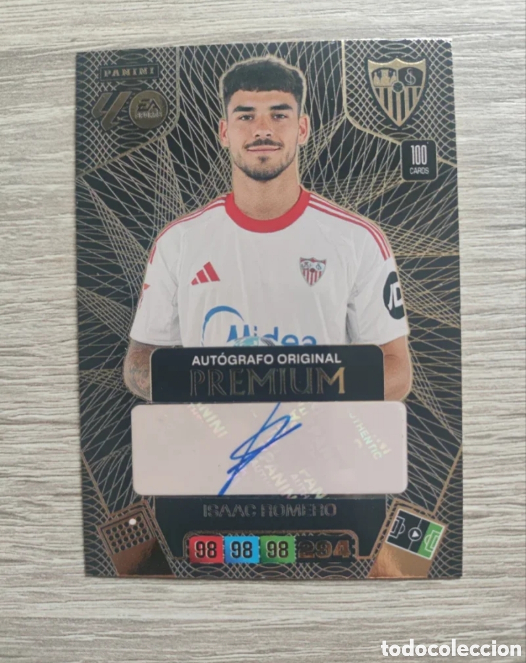 Cromos de f&uacute;tbol: Autografo original premium Isaac romero Adrenalyn 2025/2026