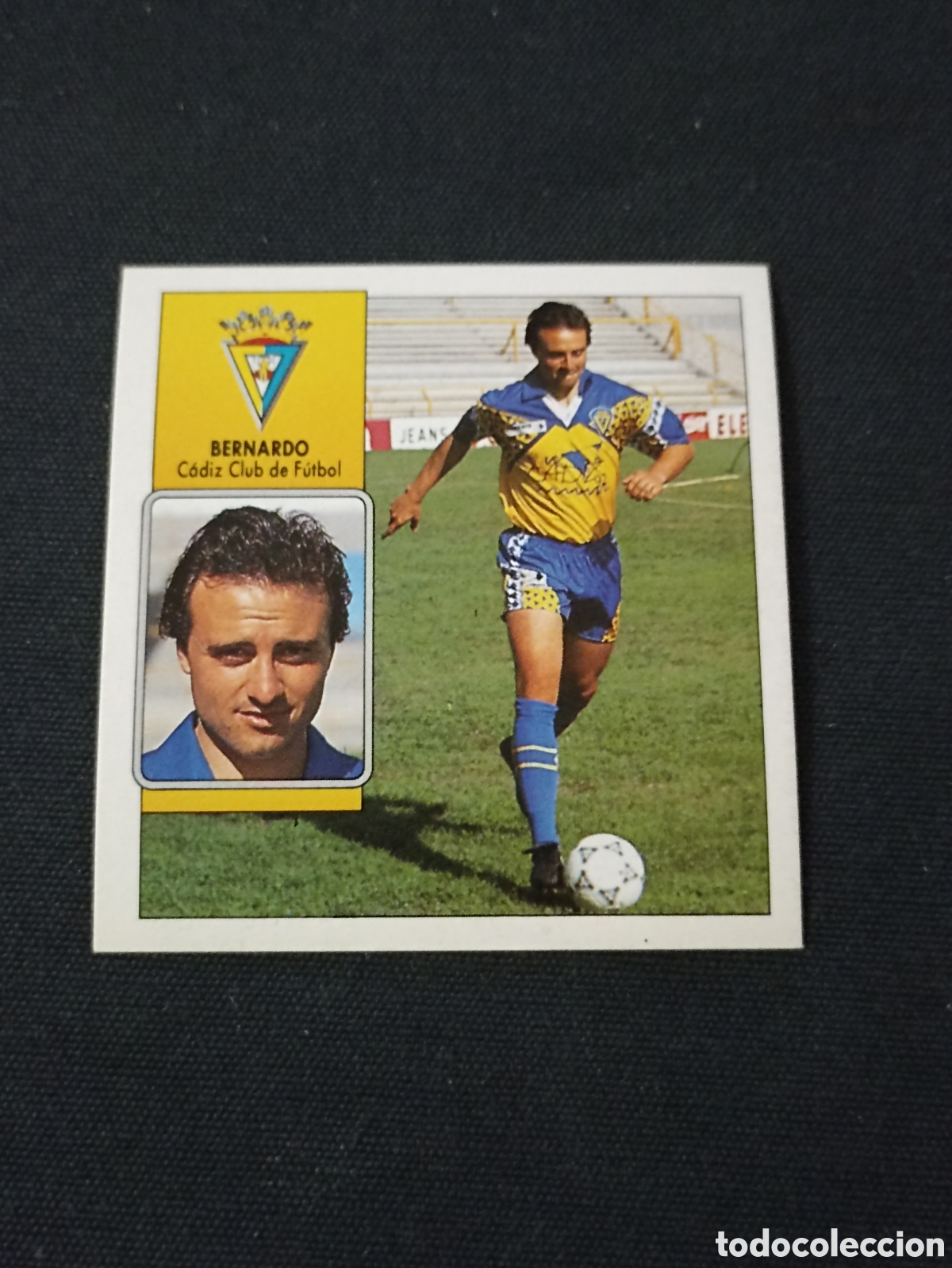 Cromos de f&uacute;tbol: Bernardo ( C&aacute;diz Club de F&uacute;tbol ). Liga este 92-93. Nunca pegado
