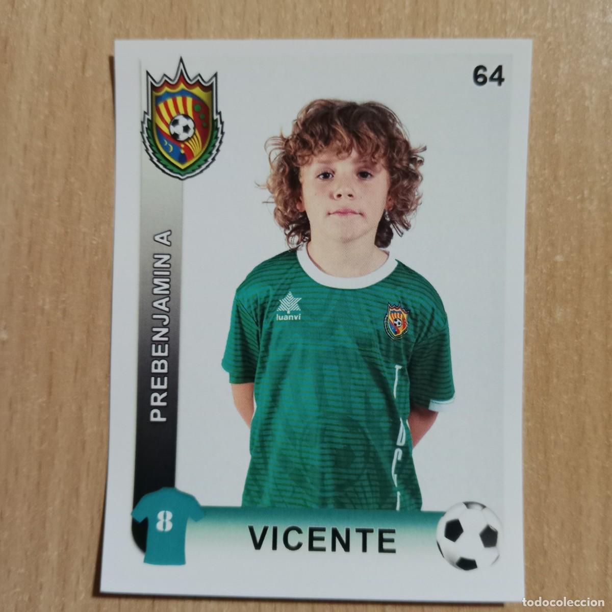 Cromos de f&uacute;tbol: VICENTE - JUGADOR - PREBENJAM&Iacute;N A - TAVERNES BLANQUES CLUB F&Uacute;TBOL -STICKER CROMO N&ordm; 64 - A&Ntilde;O 2018.