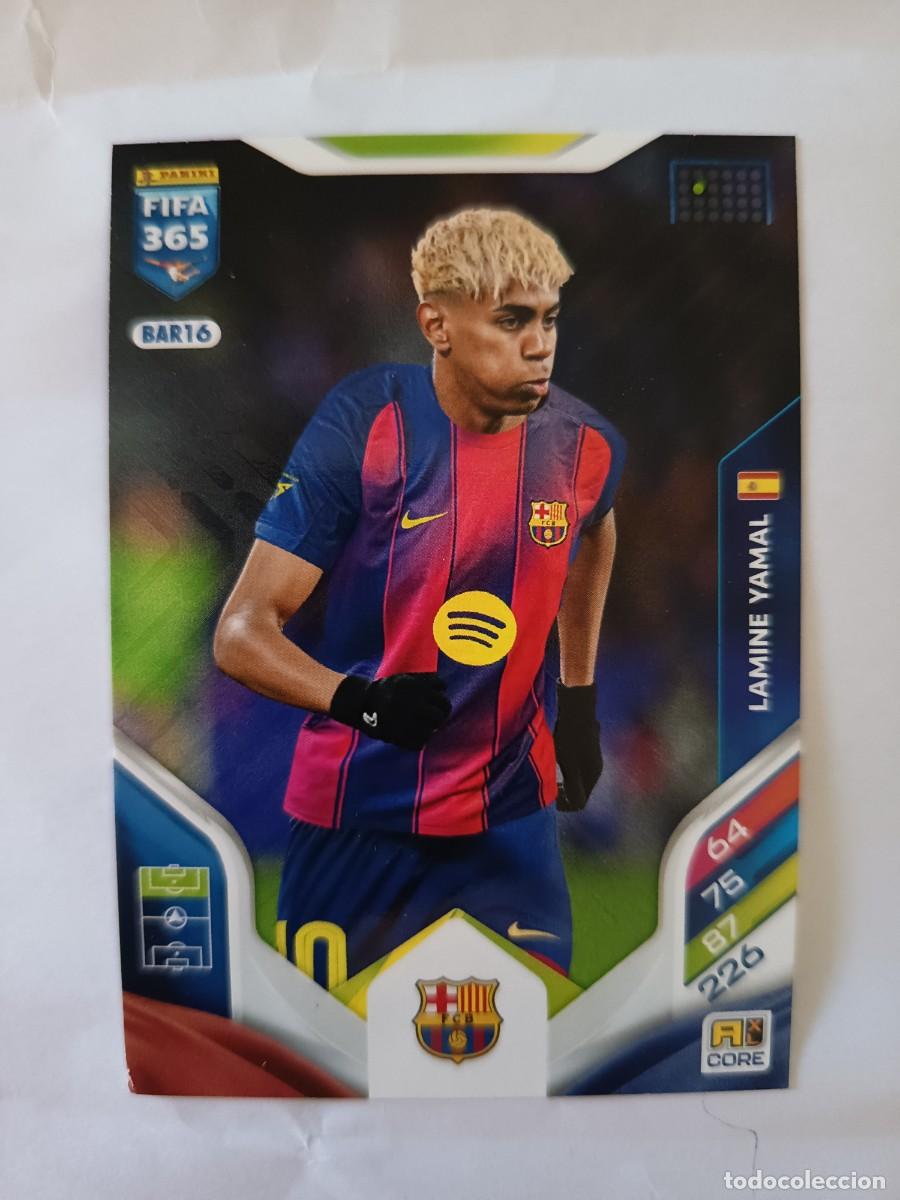 Cromos de f&uacute;tbol: CARD BAR16 BAR 16 LAMINE YAMAL FC BARCELONA BAR&Ccedil;A SPAIN ADRENALYN XL FIFA 365 2025 2026 25 26 PANINI
