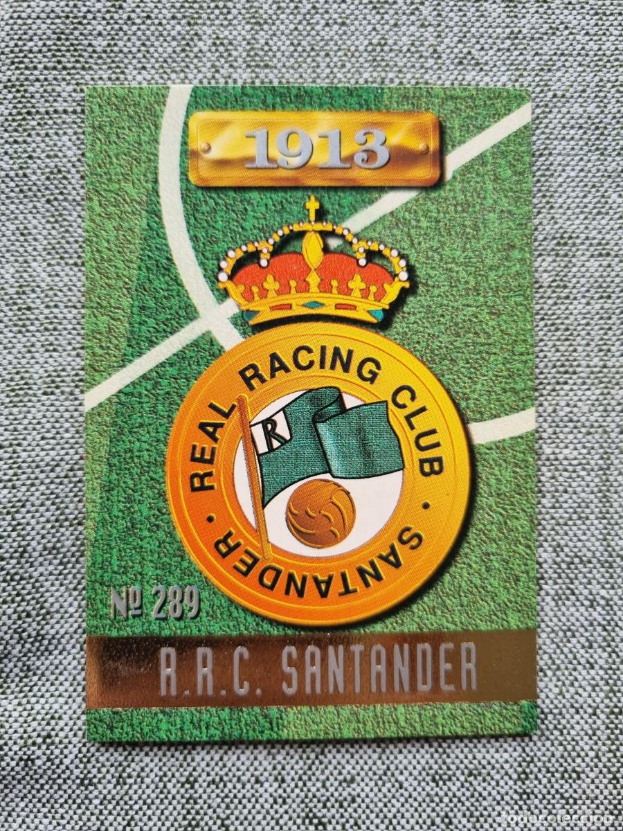 Football Stickers: 289 ESCUDO (Racing de Santander). Las Fichas de la Liga 1996 1997 96 97 (Mundicromo)