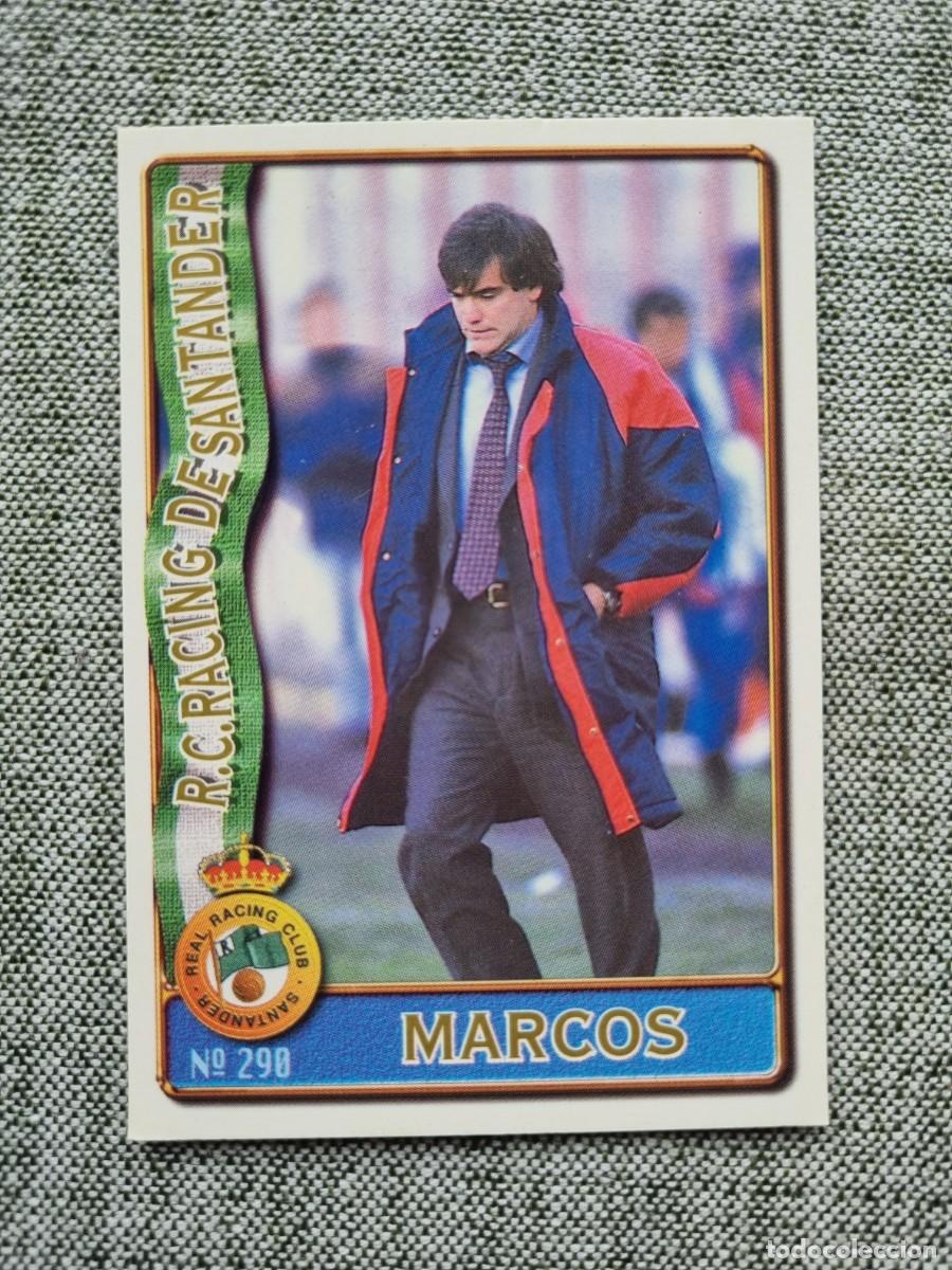 Football Stickers: 290 MARCOS (Racing de Santander). Las Fichas de la Liga 1996 1997 96 97 (Mundicromo)
