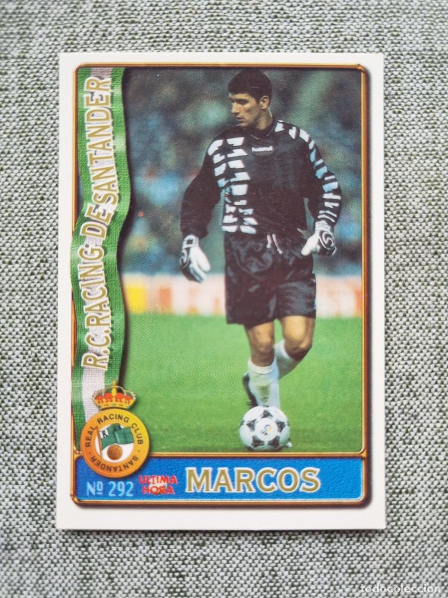 Football Stickers: 292 MARCOS (Racing de Santander) &Uacute;LTIMA HORA. Las Fichas de la Liga 1996 1997 96 97 (Mundicromo)