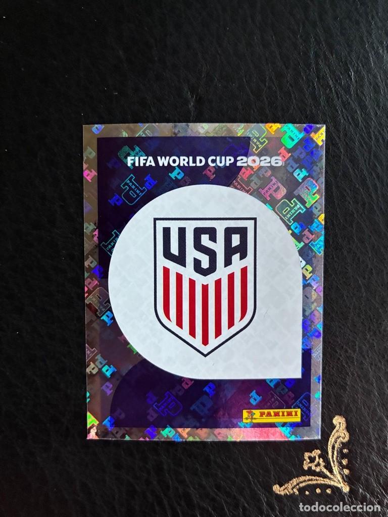 Cromos de f&uacute;tbol: USA 1 ESCUDO LOGO USA1 ESTADOS UNIDOS FIFA WORLD CUP MUNDIAL 2026 26 PANINI