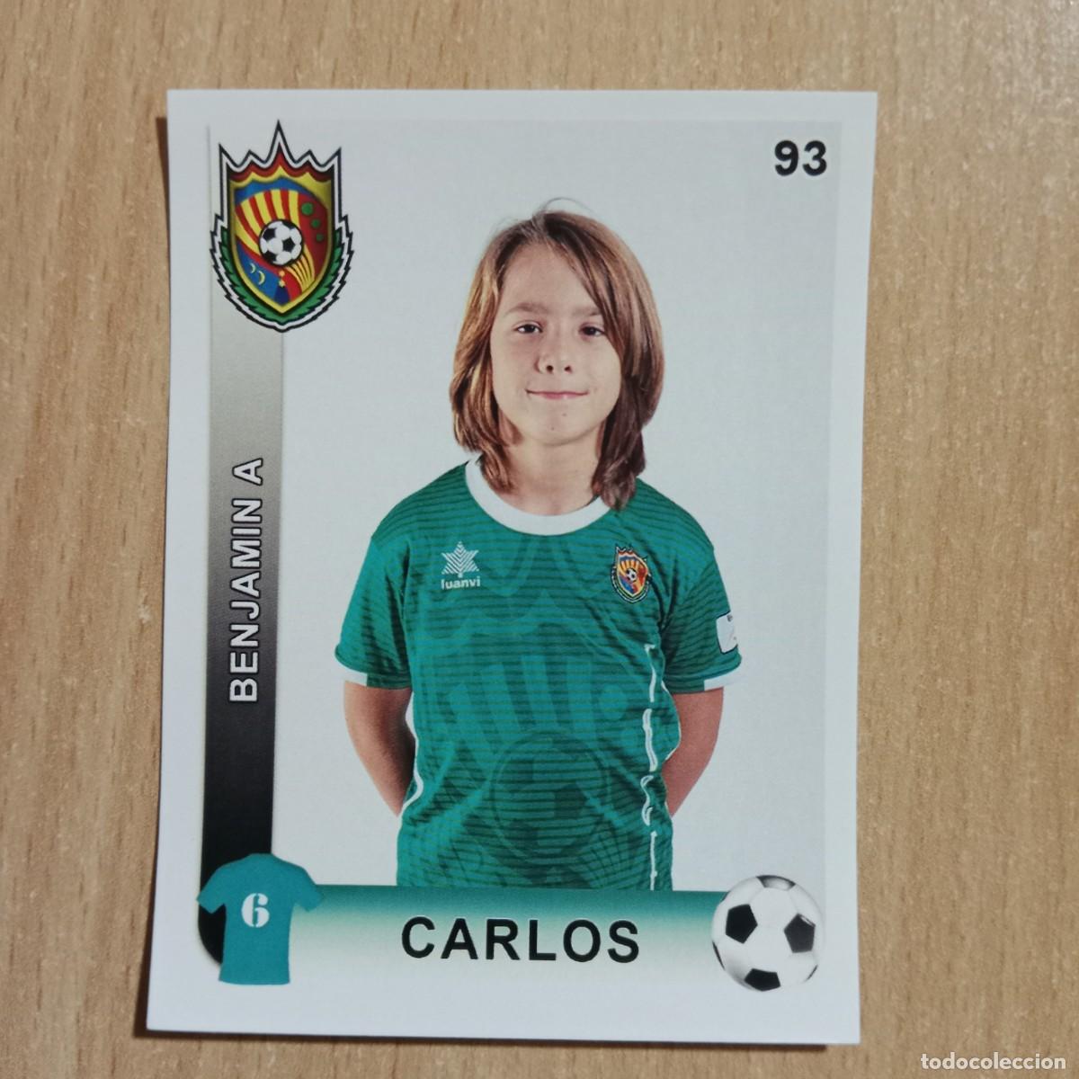 Cromos de f&uacute;tbol: CARLOS - JUGADOR - BENJAM&Iacute;N A - TAVERNES BLANQUES CLUB F&Uacute;TBOL -STICKER CROMO N&ordm; 93 - A&Ntilde;O 2018.