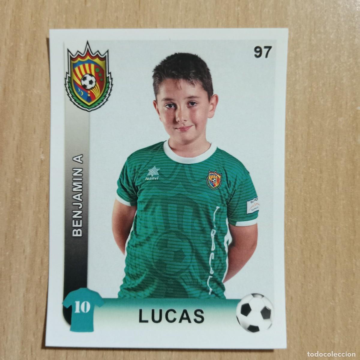 Cromos de f&uacute;tbol: LUCAS - JUGADOR - BENJAM&Iacute;N A - TAVERNES BLANQUES CLUB F&Uacute;TBOL -STICKER CROMO N&ordm; 97 - A&Ntilde;O 2018.