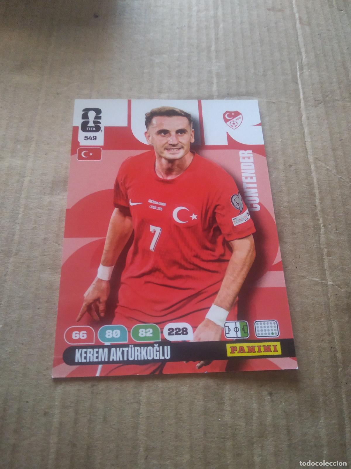 Football Stickers: 549 KEREM AKTURKOGLU TURQUIA CROMO FUTBOL PANINI ADRENALYN MUNDIAL 2026 WORLD CUP