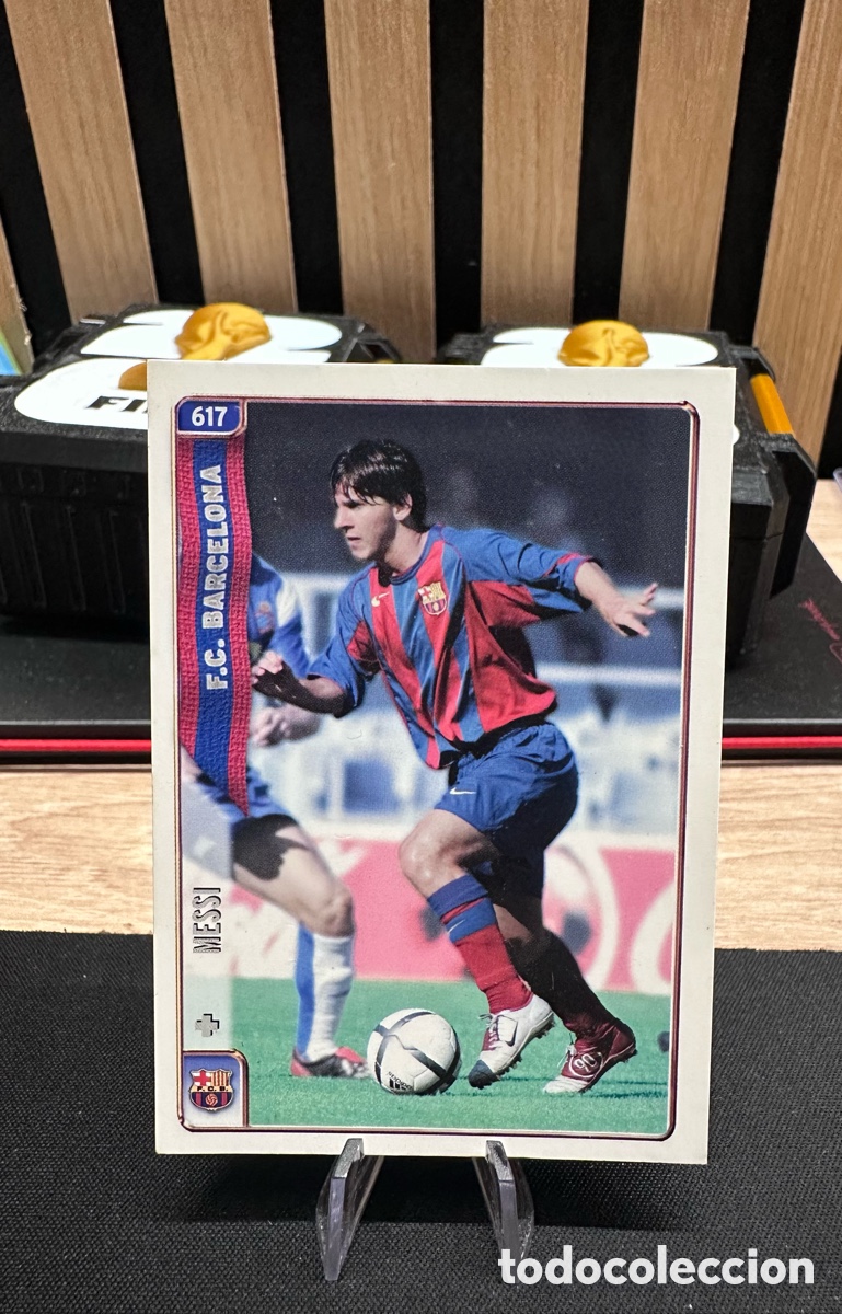 Cromos de Futebol: Messi Rookie 617 Mundicromo 2004 + &Aacute;lbum Completo Fichas De La Liga.