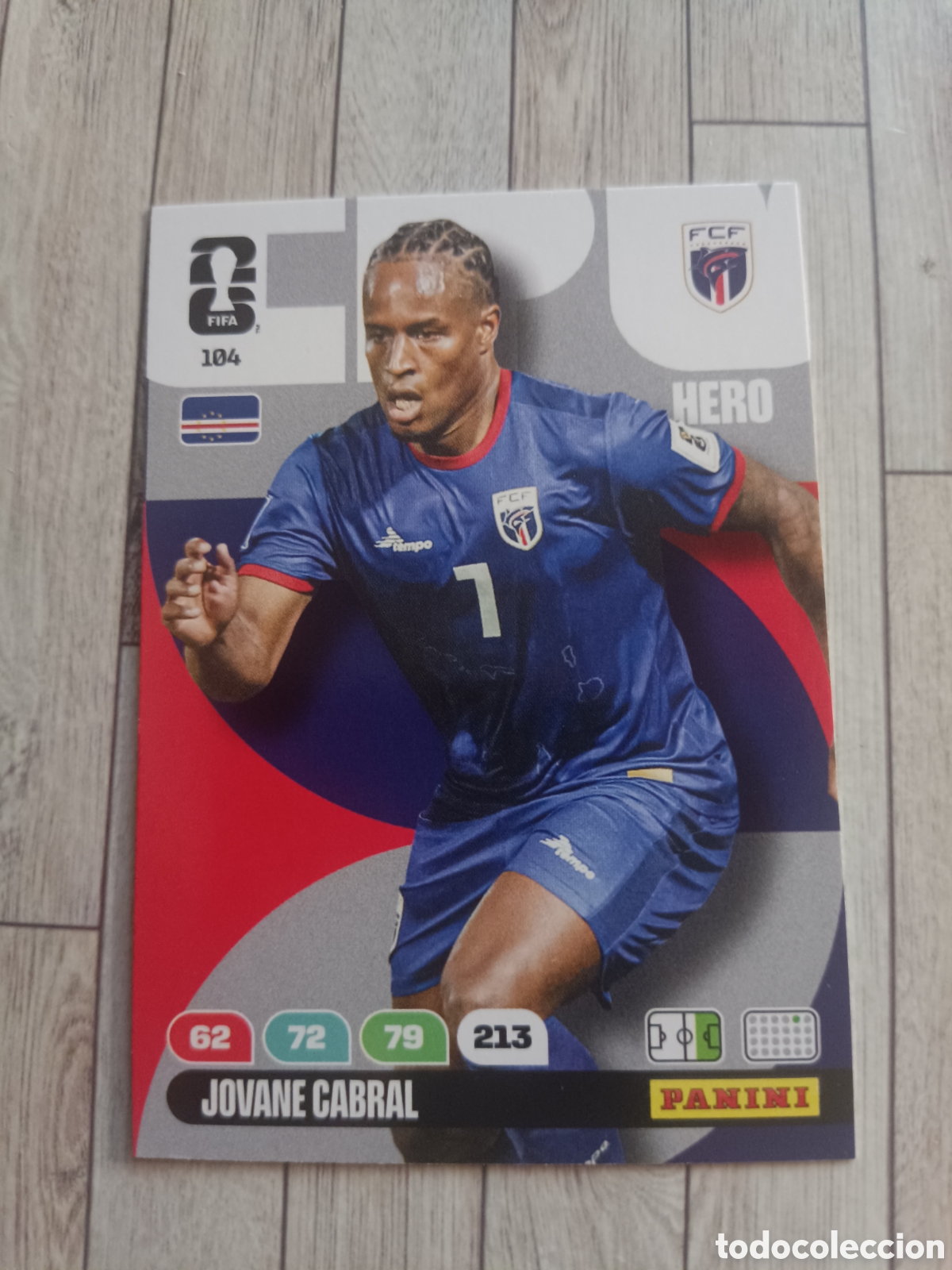 Cromos de f&uacute;tbol: 104 JOVANE CABRAL CABO VERDE HERO ADRENALYN XL MUNDIAL FIFA WORLD CUP 2026 PANINI